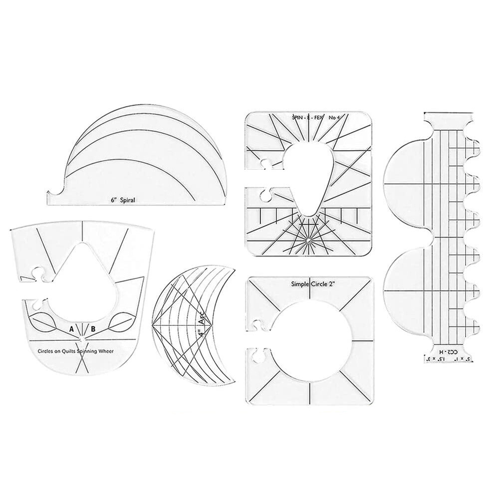 Quilting Cutting Template Acrylic Hand Patchwork Ruler DIY Craft Sewing Tool