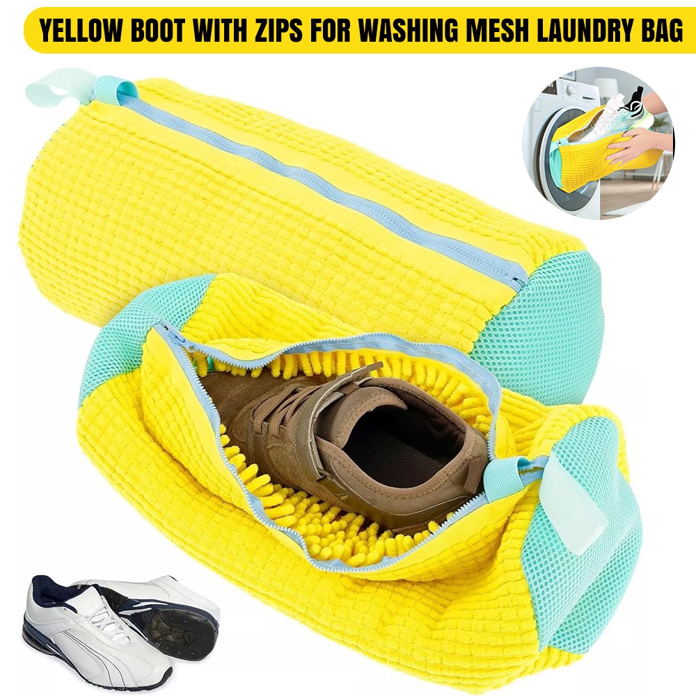 Boot with Zips for Washing Mesh Laundry Bag For Trainers Shoes Machines
