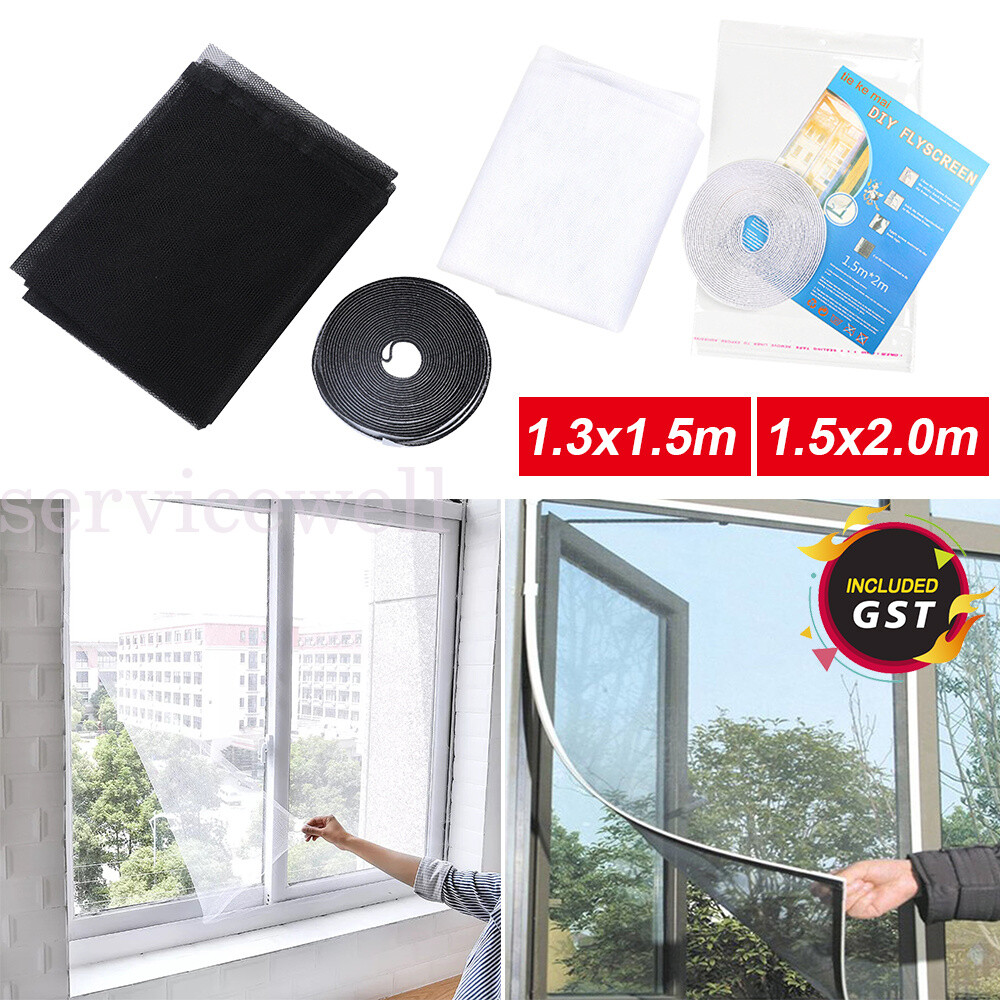 Insect Fly Mosquito Cover Screen Window Netting Mesh Kit Wasp Net Curtain AU Bug