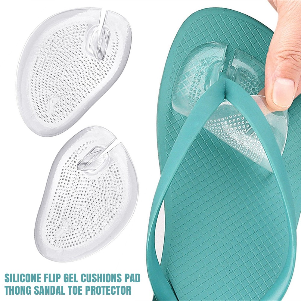 2PCS Silicone Flip Gel Cushions Pad Thong Sandal Toe Protector Relief NEW