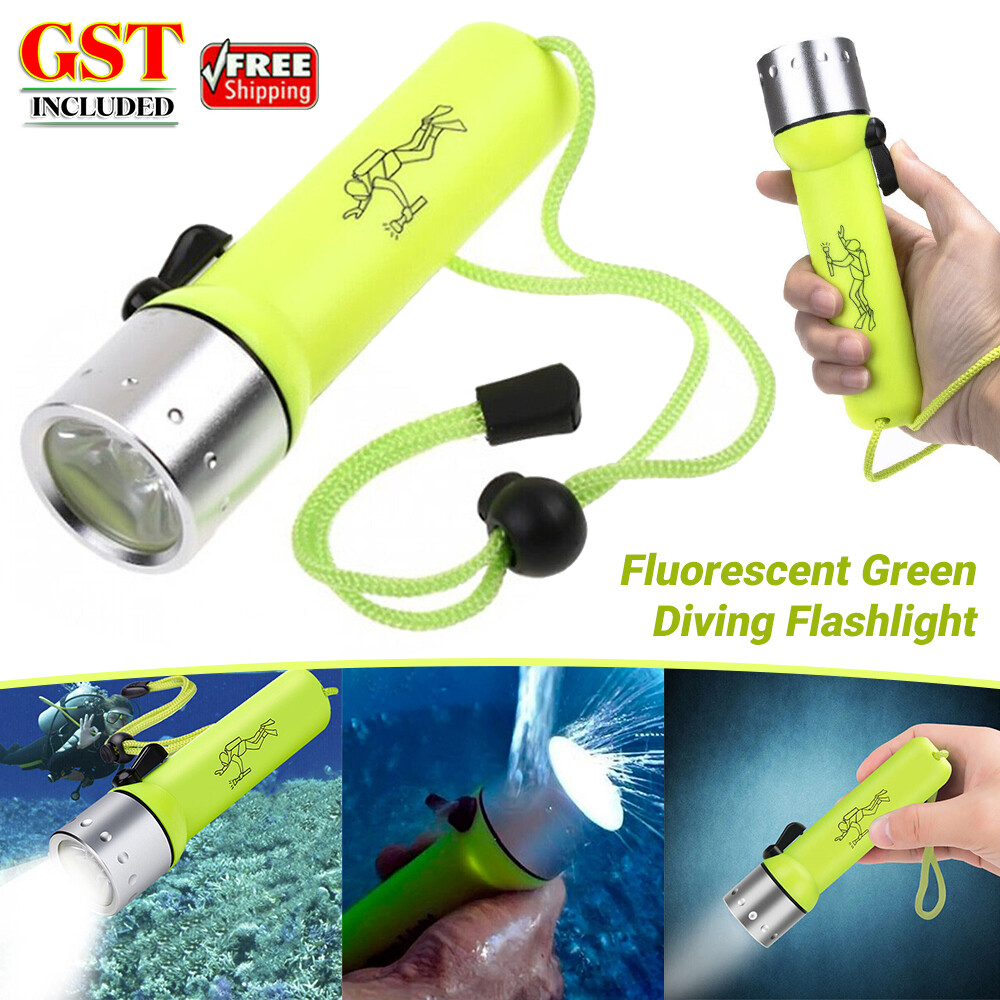 Diving Light Scuba LED Flashlight Torch Dive Rechargeable Waterproof Underwater