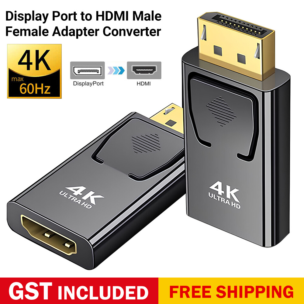Display Port to HDMI Male Female Adapter Converter Connector 4K Displayport DP