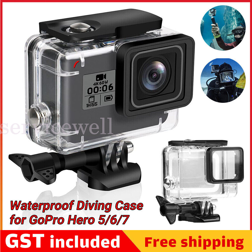 Clear Case For GoPro Hero 4 3+ 3 5 6 7 Waterproof 45mm Diving Protective Housing