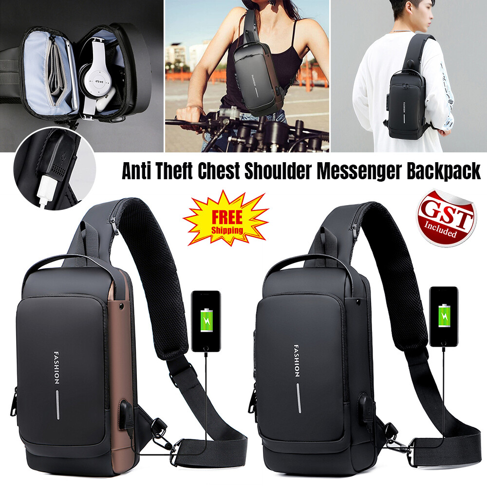 Multi-Function Password Lock Shoulder Bag Anti-Theft Crossbody Sling Bag Travel