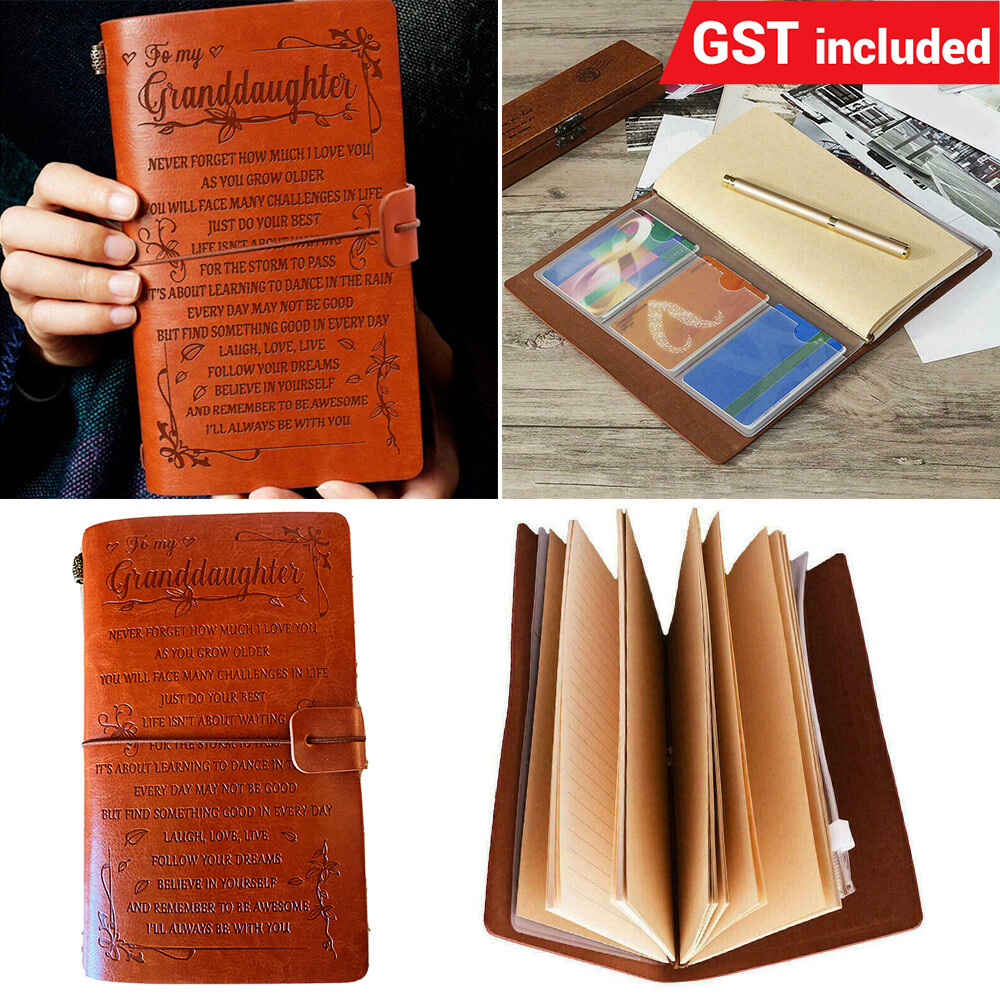 Engraved Leather Journal Diary Notebook Gift To My Granddaughter Notebook Gift