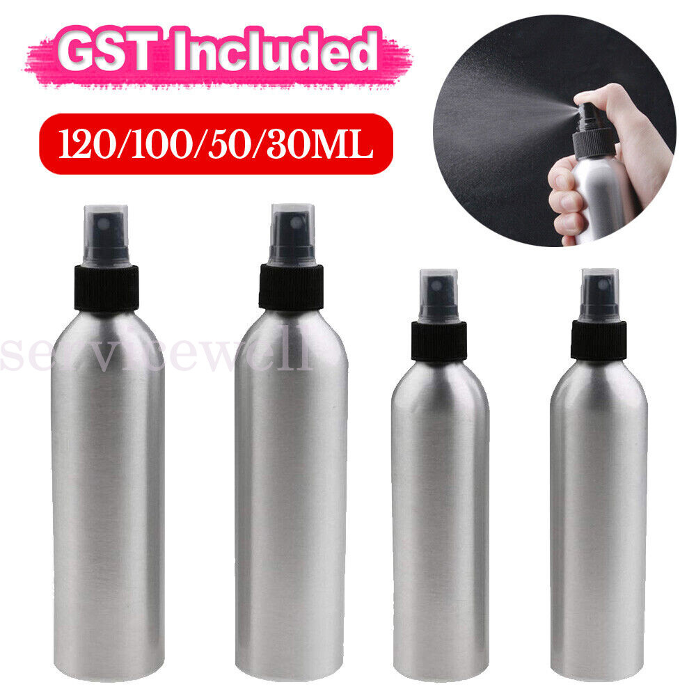 Aluminum Bottle Empty Spray Bottles Pump Sprayer Fine Mist Refillabl 30-120ML