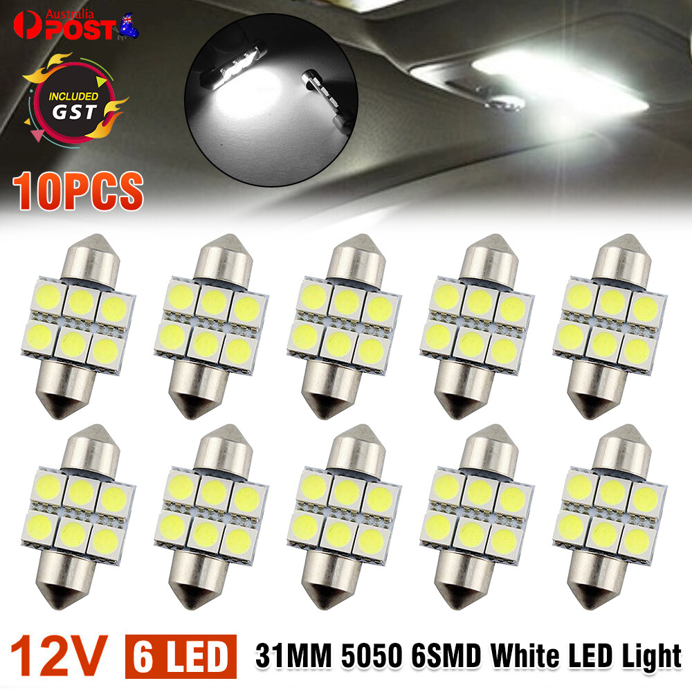 31MM FESTOON 5050 6SMD LED INTERIOR DOME LIGHT BULB GLOBE 12V CAR