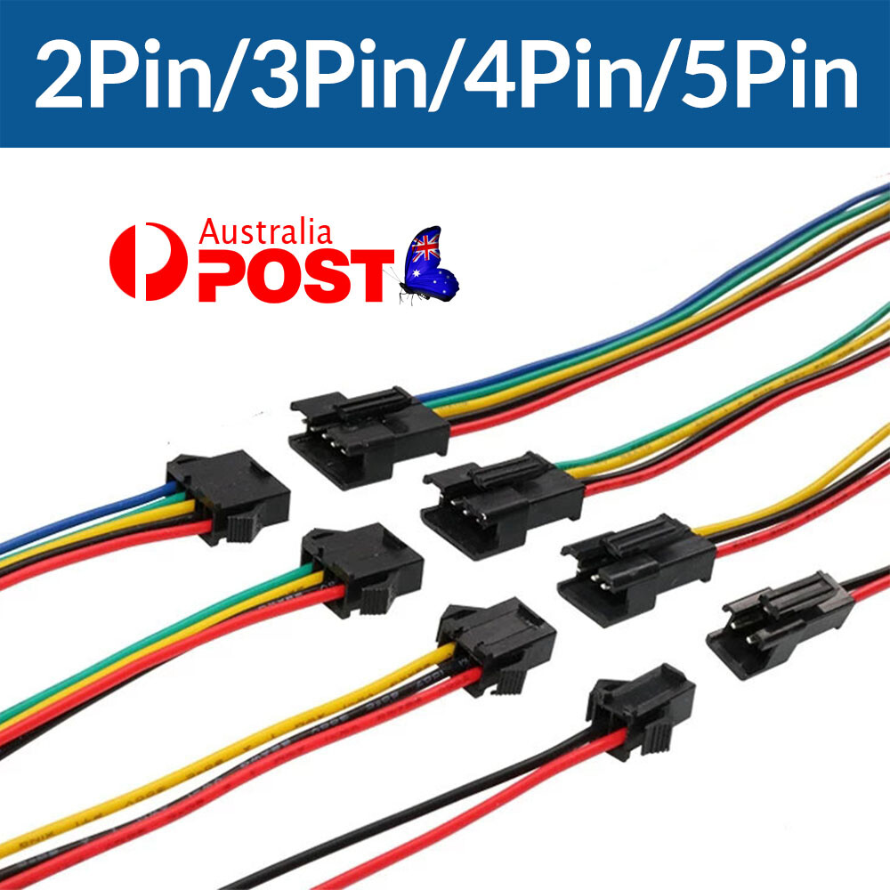 2/3/4/5pin Male And Female JST SM Connector for LED Light Strip HOT!