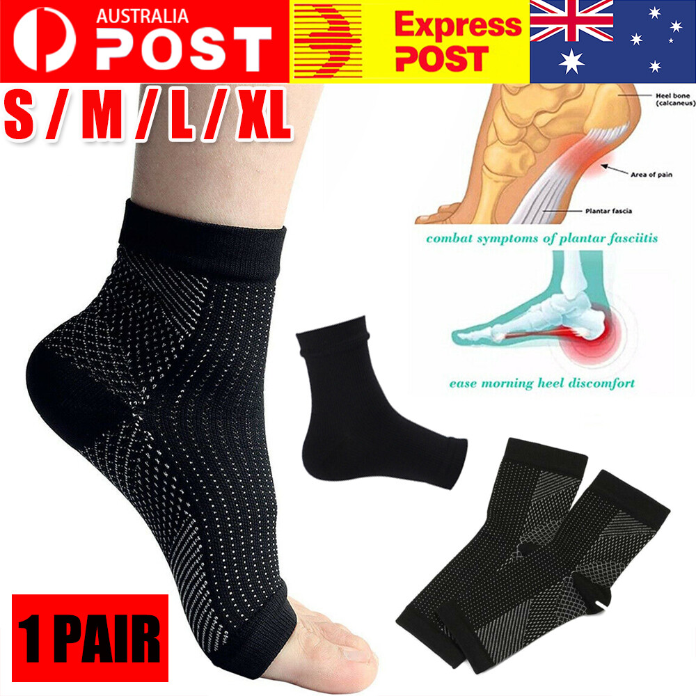 2 Pair Angel Compression socks Foot Sleeve Plantar joint support Sore Achy heel discomfort