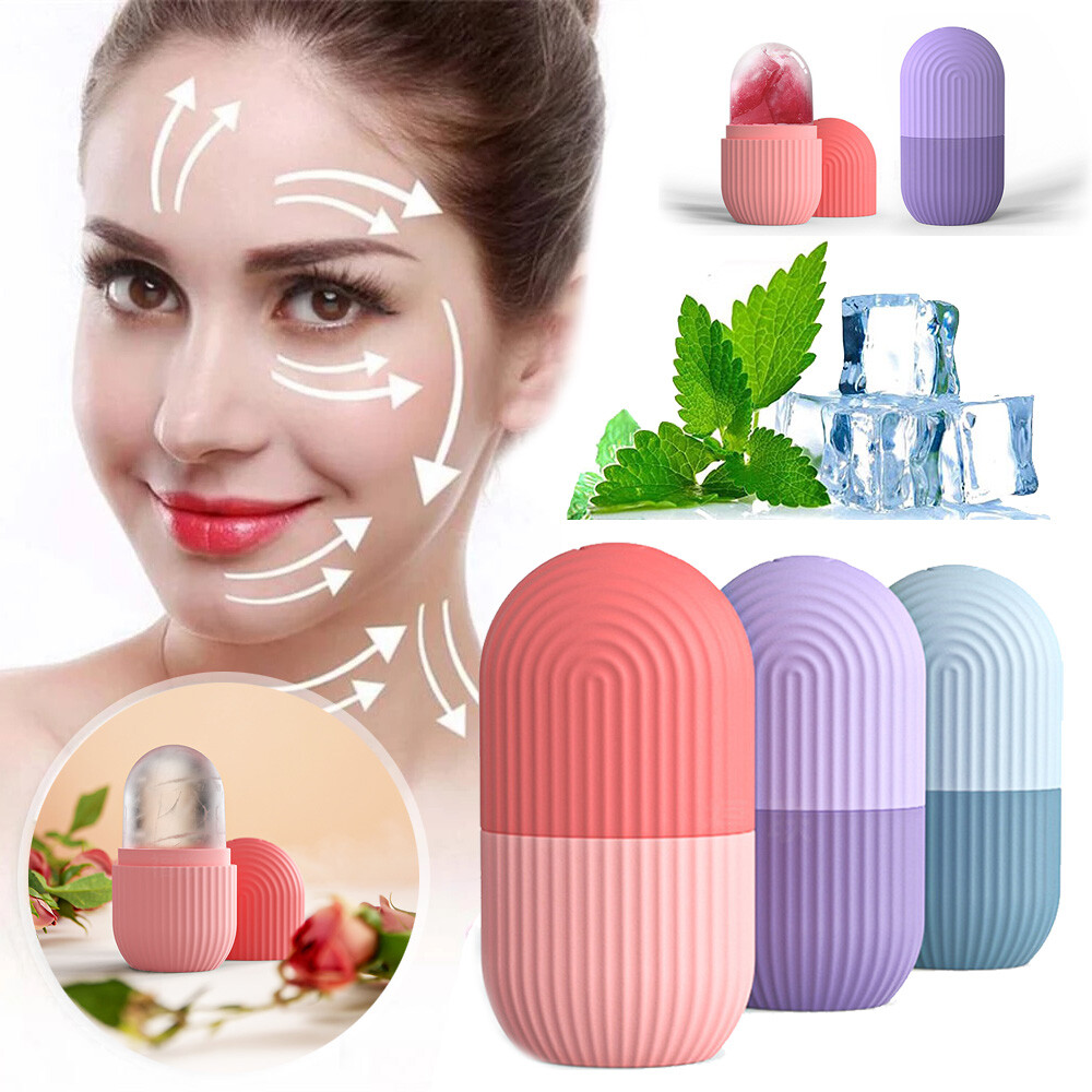Hot Ice Facial Cube Massager Ice Roller to Depuff Shrink Pores Sculpt Face Care