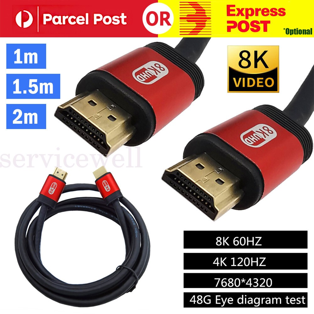 V2.1 HDMI To HDMI 8K 60Hz / 4K 120Hz 48Gbps 7680X4320 Ultra High Speed Cables
