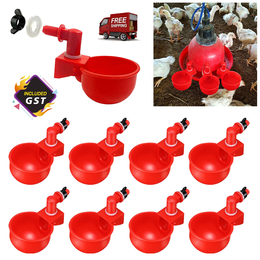 Automatic Chicken Water Cup Waterer Poultry Drinking Bowl Feeder Drinker