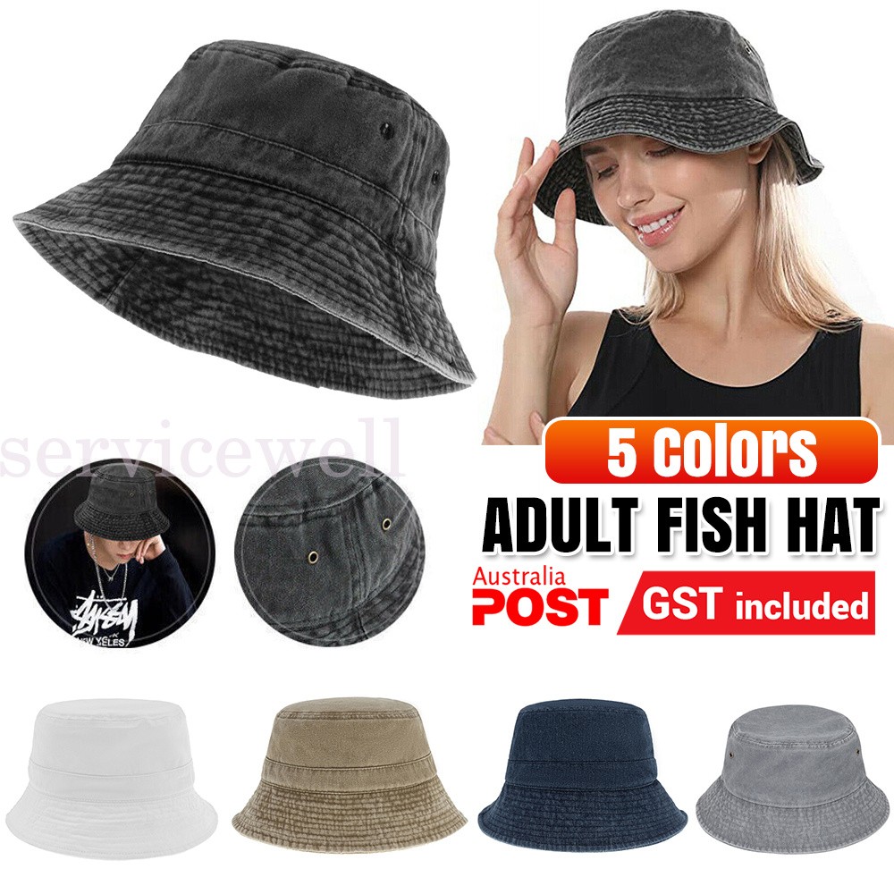 Unisex Oversize Big Head Bucket Hat Washed Distressed Cotton Fisherman Sun Hat