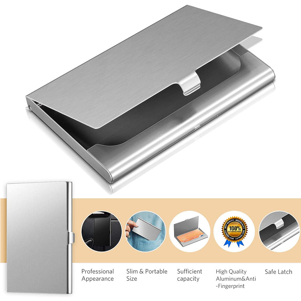 Business Card Holder Aluminium Credit Drivers Licence ID Pocket Hard Case