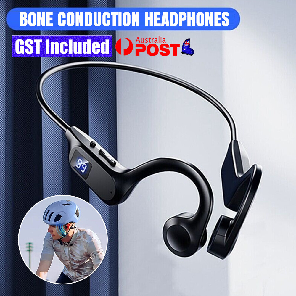 Bluetooth 5.2 Bone Conduction Headphones Wireless Open-Ear Earbuds Sport Headset