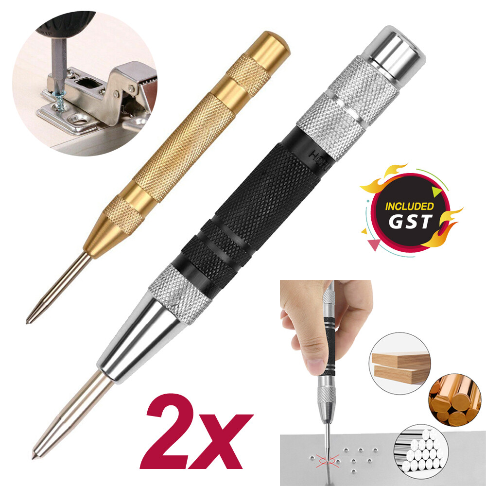 130/155 mm Automatic Centre Punch Strong Adjustable Spring Loaded Drill Too