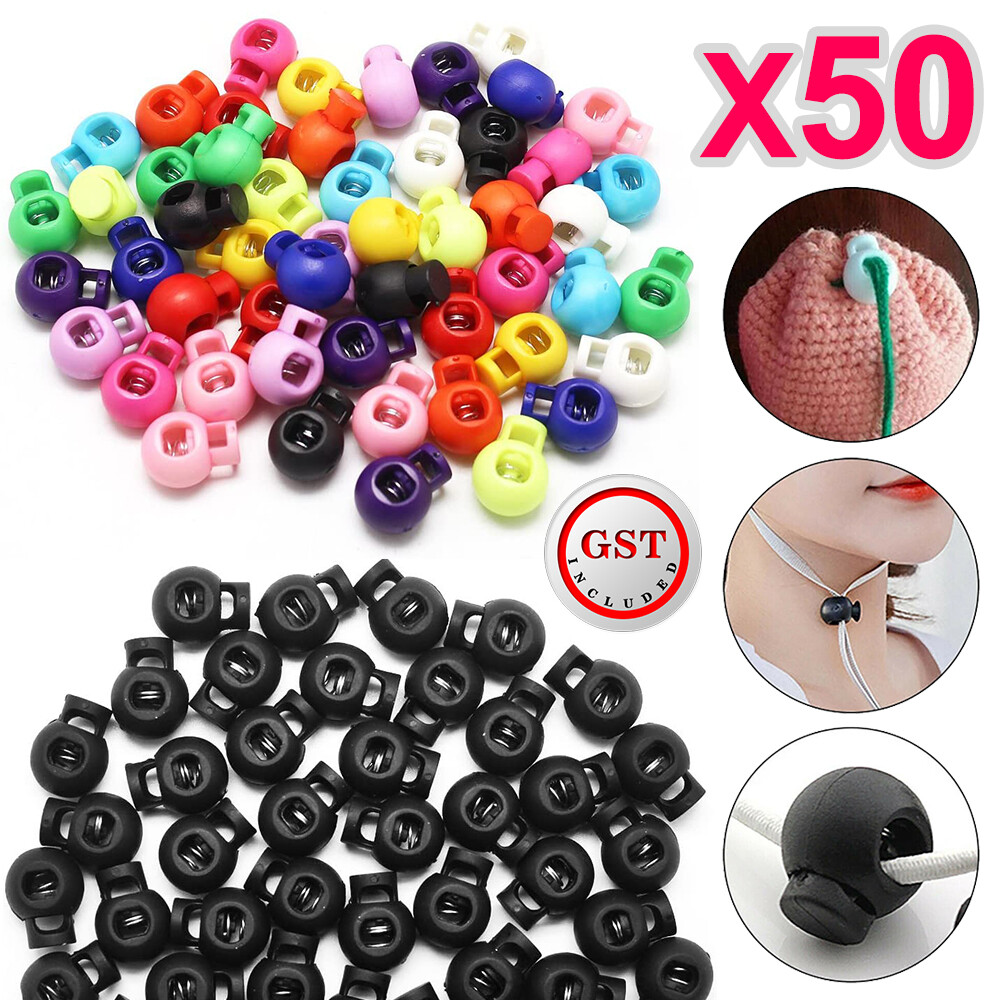 Double Hole Cord Lock Apparel Clamp Barrel Toggle Stopper Stop holes