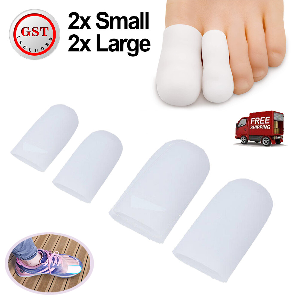 4X Silicone Toe Sleeve Gel Cover Protector Cap Tube Relief Big Toe Little Toe