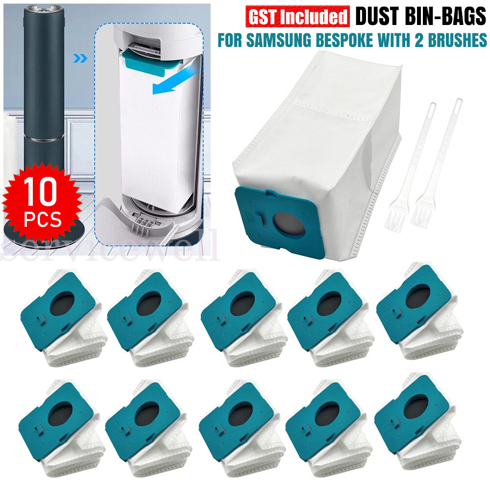 10 Pack Dust Bin-Bags Parts For-SAMSUNG Bespoke Jet-Clean Station VS20A95923W