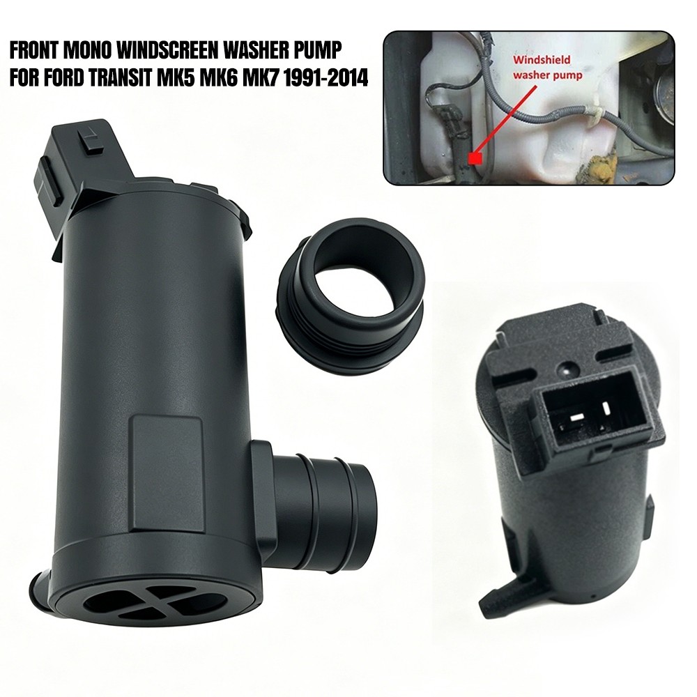FRONT MONO WINDSCREEN WASHER PUMP FOR FORD TRANSIT MK5 MK6 MK7 1991-2014