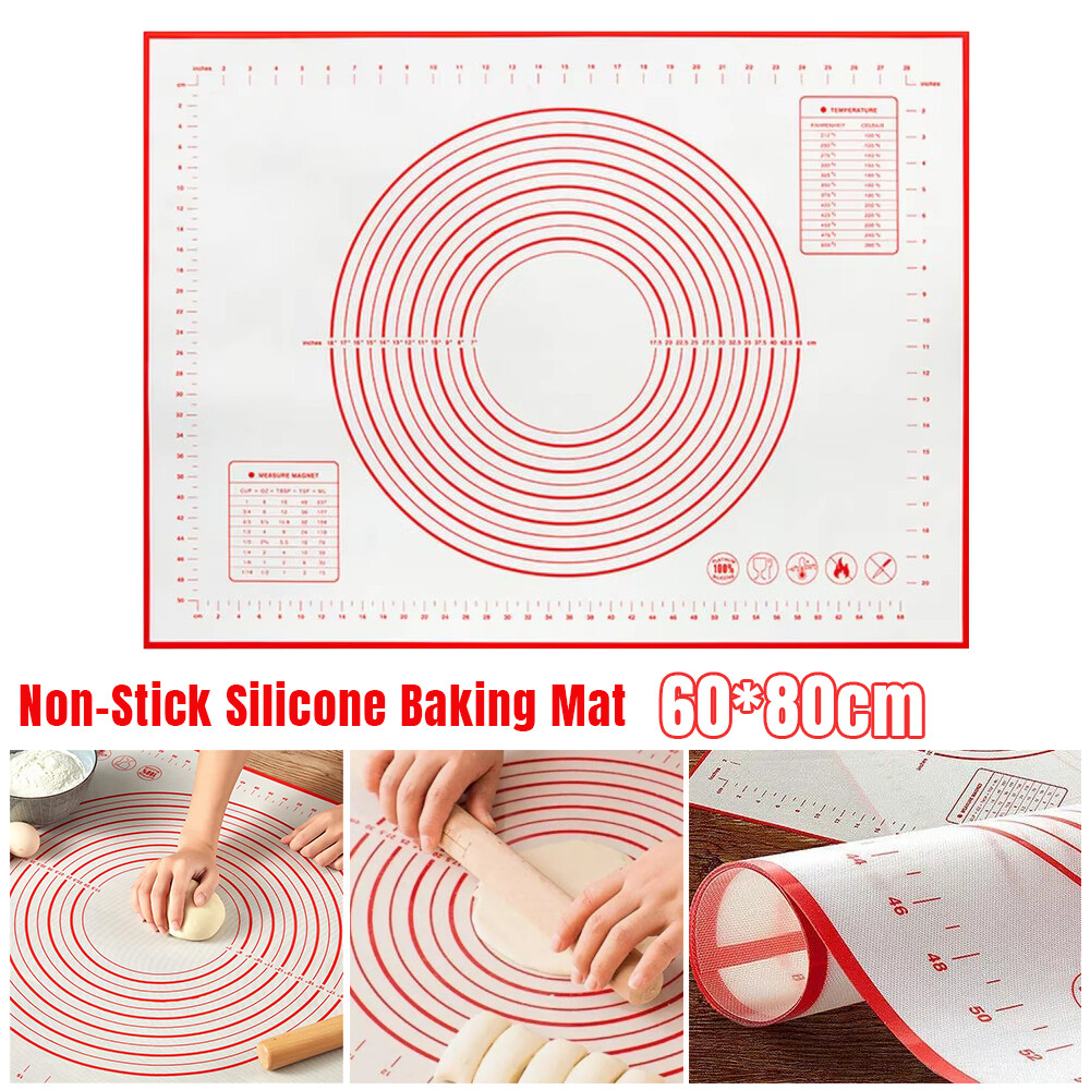 Silicone Baking Mat Rolling Cake Dough Scale Pastry Clay Fondant Sheet Non-Stick