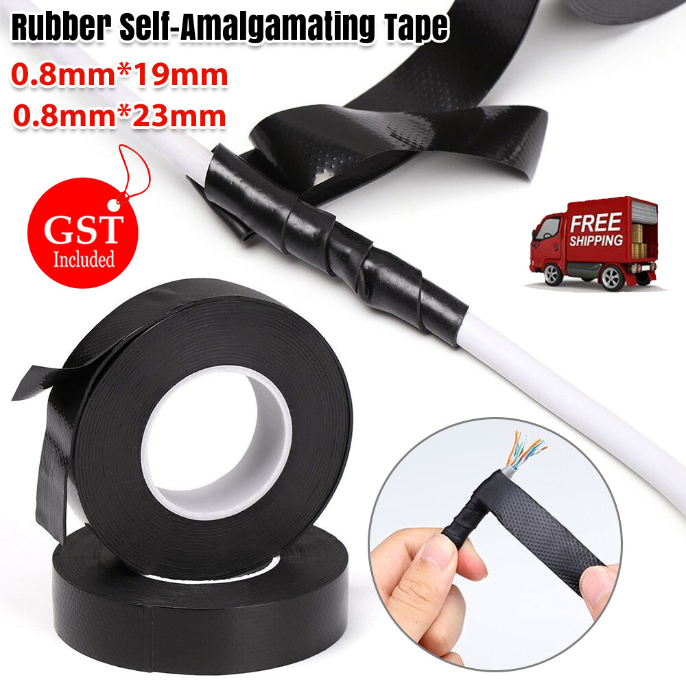 Rubber Self-Amalgamating Tape Sealing Waterproof Tube Repair Weld Tape 19/23mm