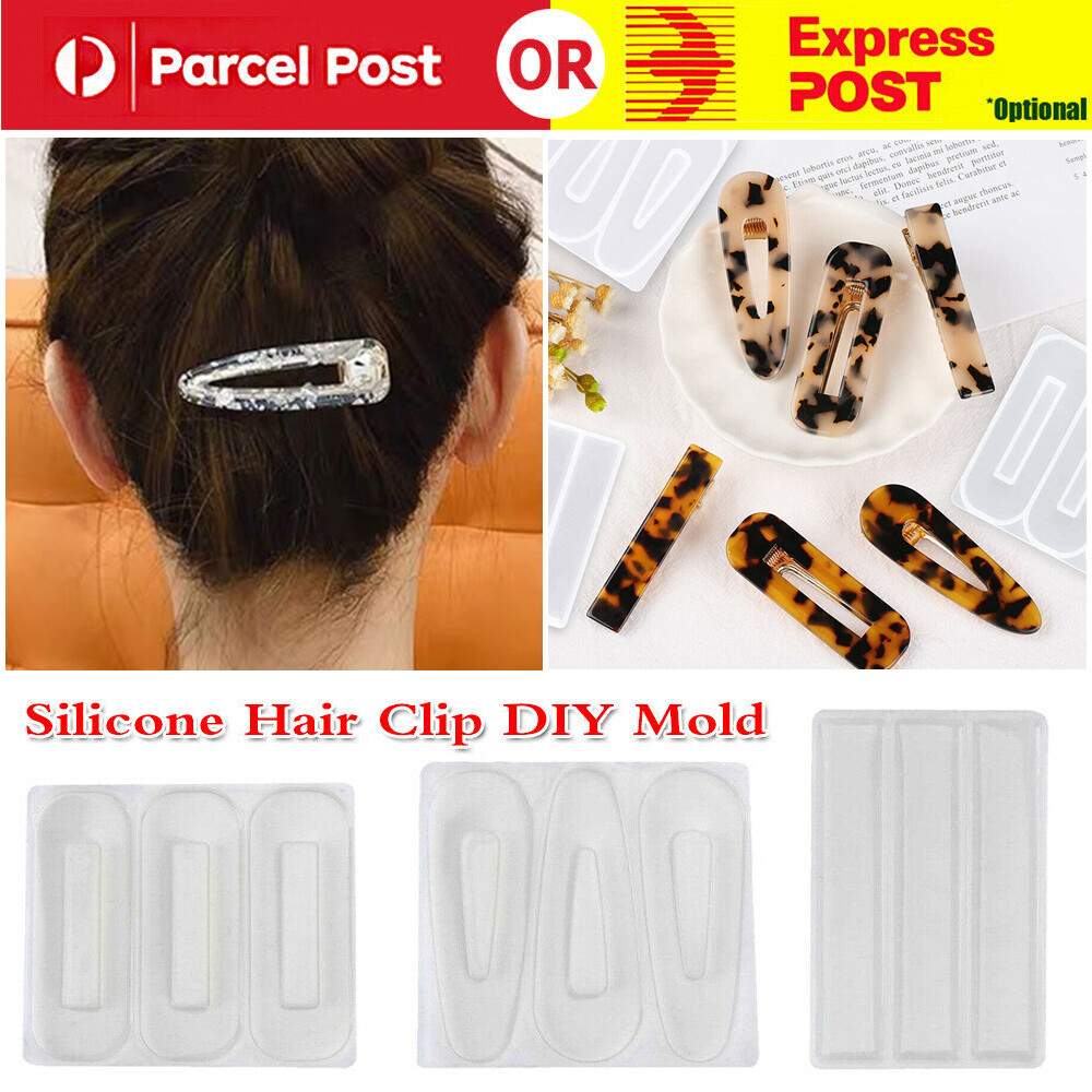 Hair Accessories DIY-Silicone Mould Grasping Clip-Hairpin Epoxy Resin-Mold
