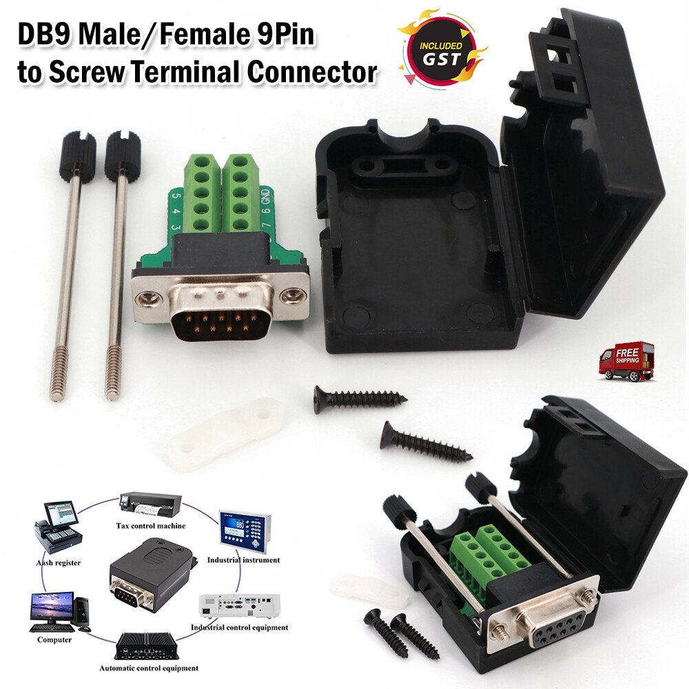DB9 Male Female 9Pin to Screw Terminal Connector Signal Module
