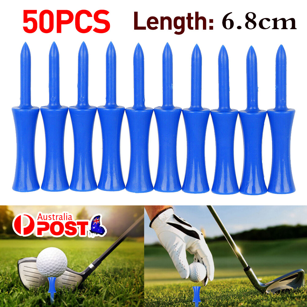 50Pcs/set Plastic Step Down Golf Tees Height Control Blue Color 68mm Portable