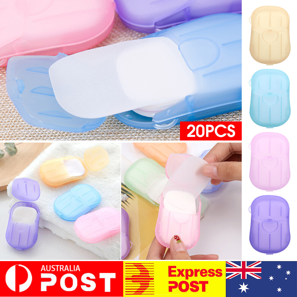 Mini Soap Paper Portable Travel Camping Hiking Hand Cleaning Sheets A+