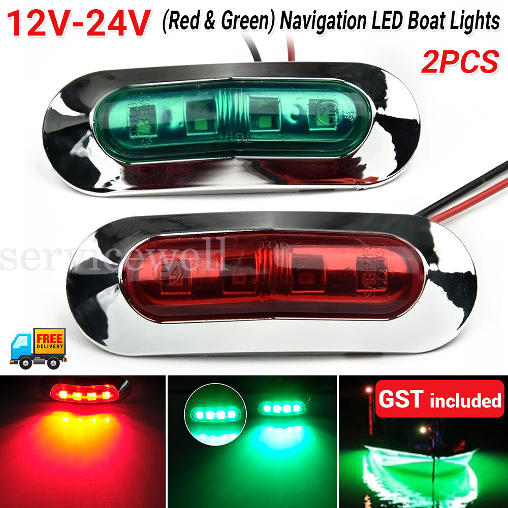LED Signal Navigation Lights Strip Port Starboard Marine Boat Sidelight Combinat
