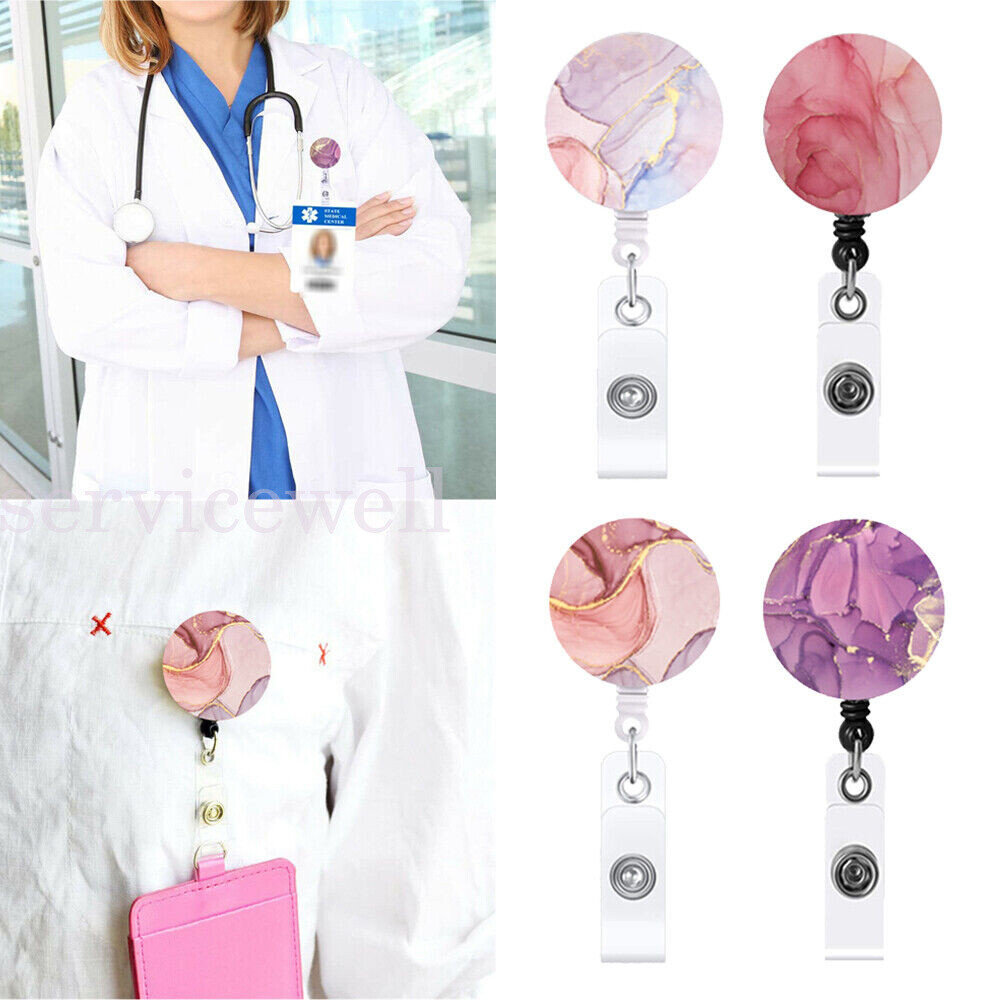 1PC Retractable Nurse Badge Reel Clip Holder Students Doctor ID Card Holders